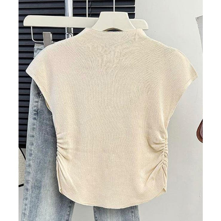 リボン付きリブニット プチハイネック夏服 | Miniministore | 詳細画像15 
