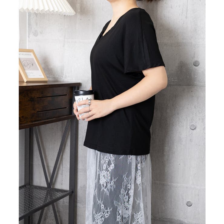 VネックTシャツ春夏 半袖トップス韓国風 | Miniministore | 詳細画像16 