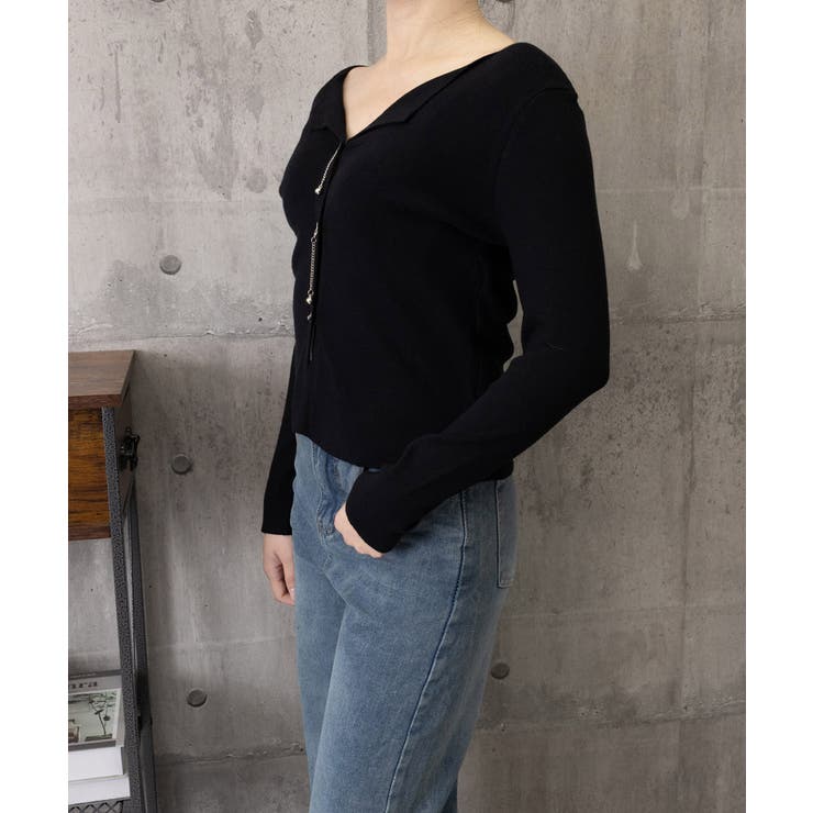ニットトップス レディース Vネック長袖 | Miniministore | 詳細画像13 
