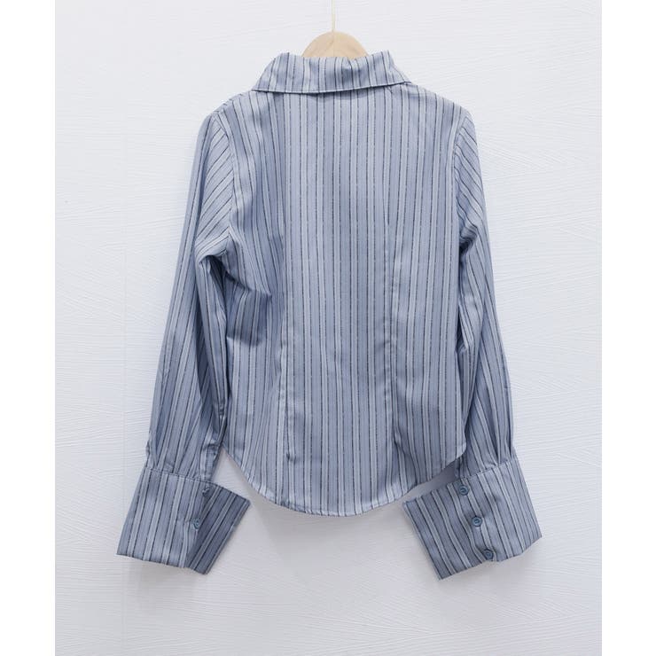 きれいめ襟付き ストライプ柄 長袖シャツ | Miniministore | 詳細画像18 