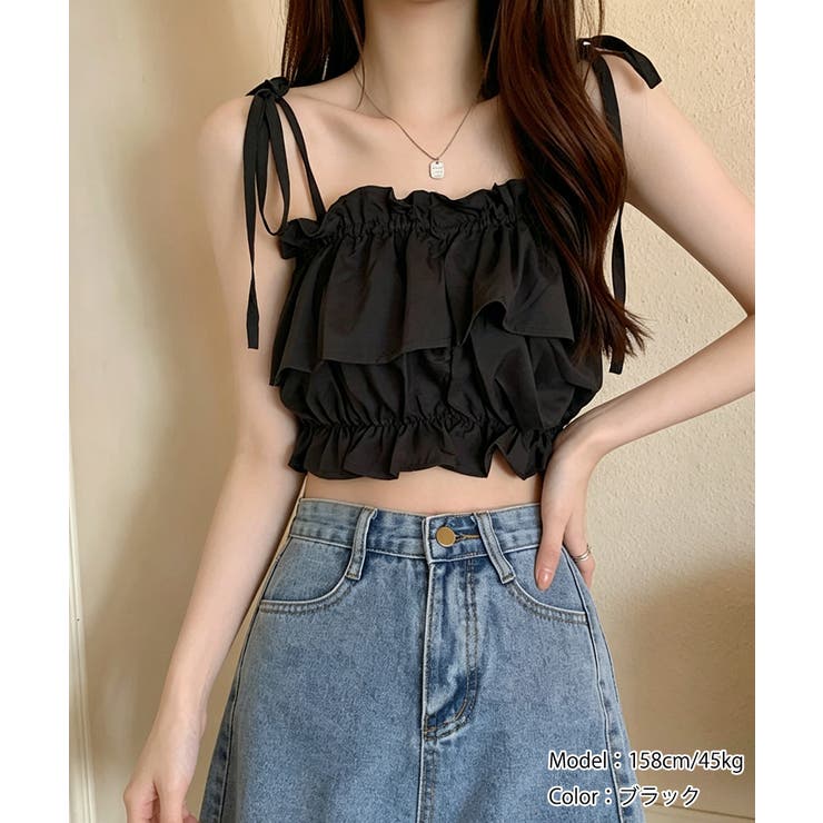 フリル キャミソール ペプラムキャミ夏服 | Miniministore | 詳細画像3 