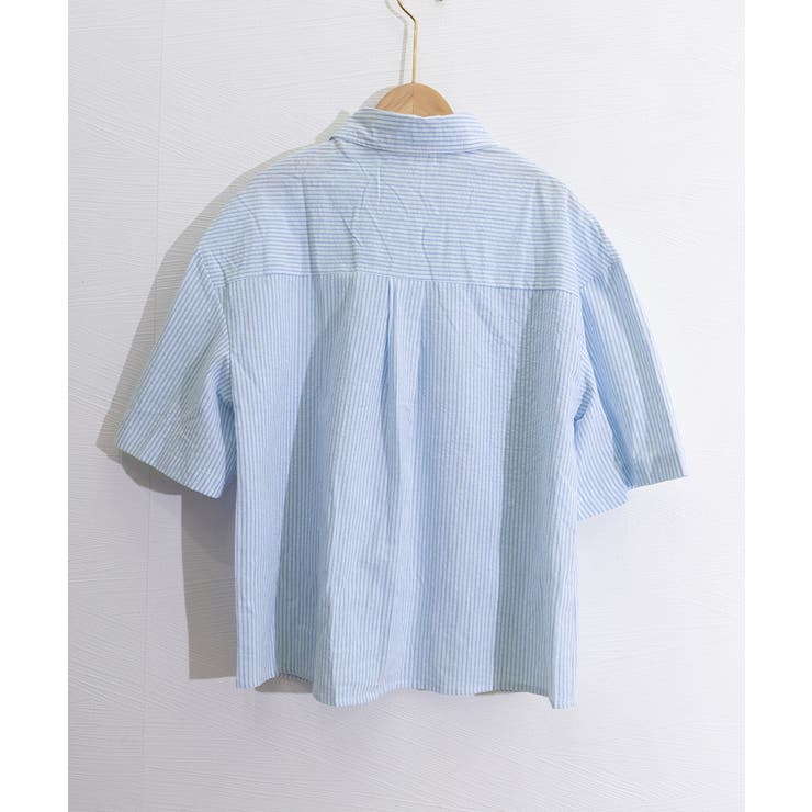 ストライプ柄襟付き半袖シャツ レディース | Miniministore | 詳細画像21 