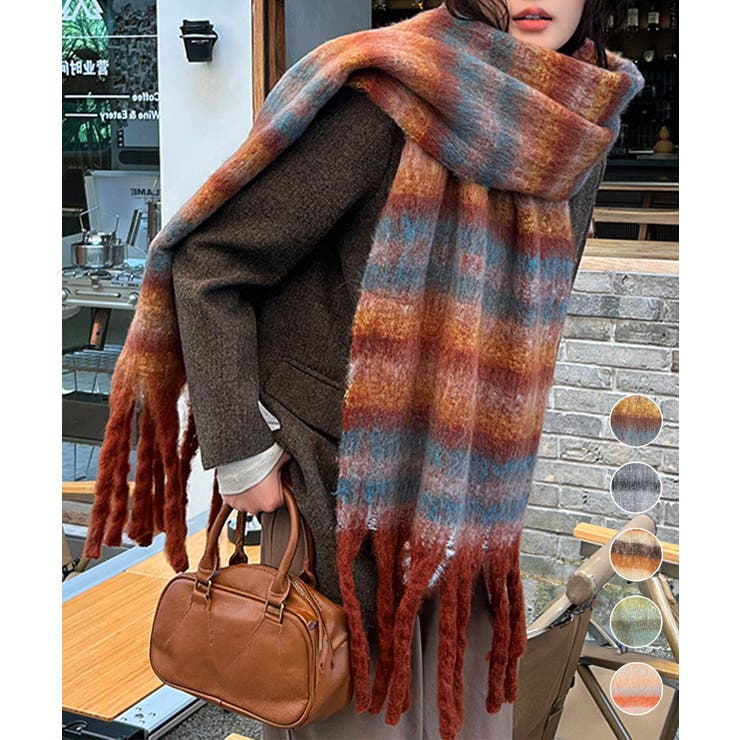 ボリュームマフラー大判 ふわふわマフラー | Miniministore | 詳細画像1 