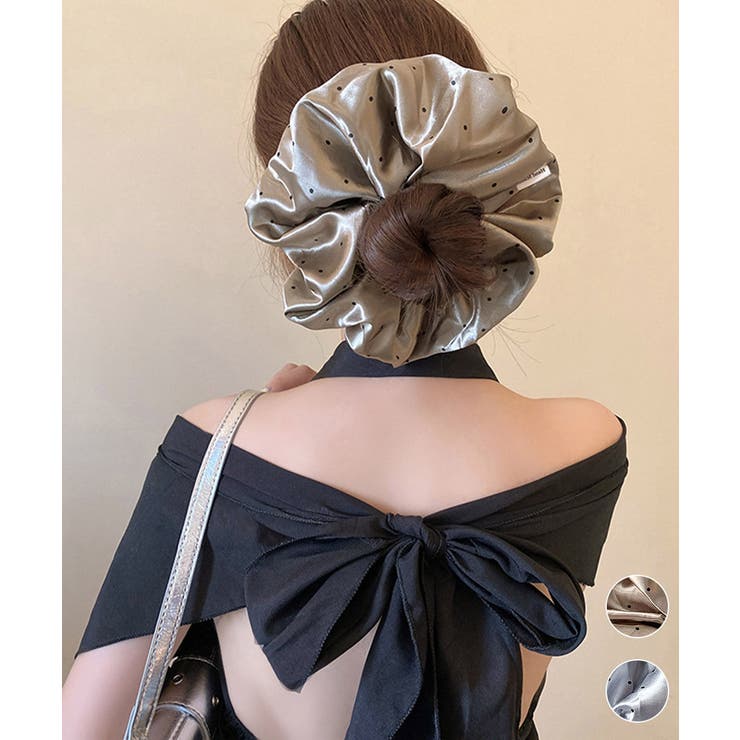 ビッグドットシュシュ ボリュームヘアゴム | Miniministore | 詳細画像1 