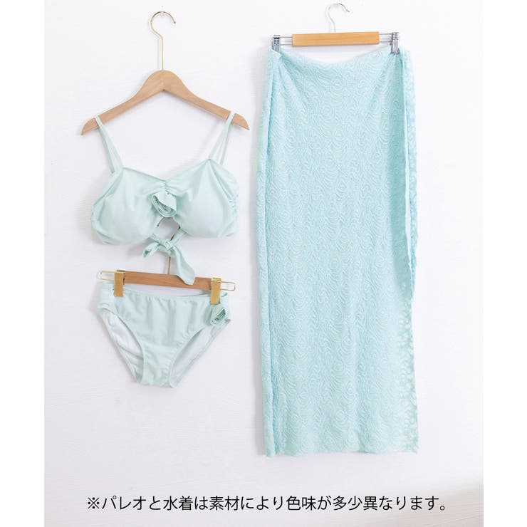ビキニ 水着3点セットパレオ付き 韓国風 | Miniministore | 詳細画像15 