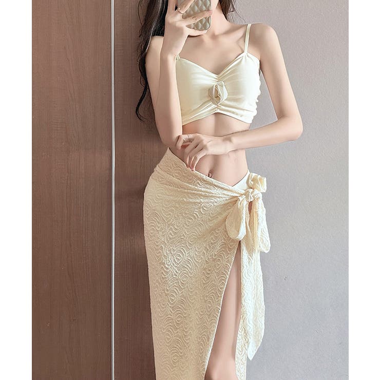 ビキニ 水着3点セットパレオ付き 韓国風 | Miniministore | 詳細画像3 