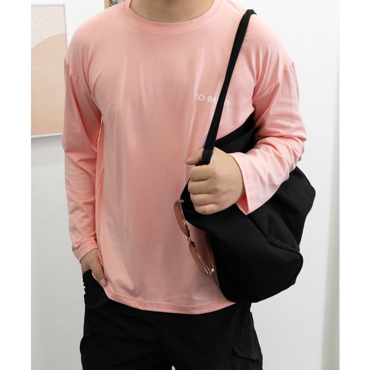 メンズtシャツ 長袖 ロンTクールネック[品番：II000011898
