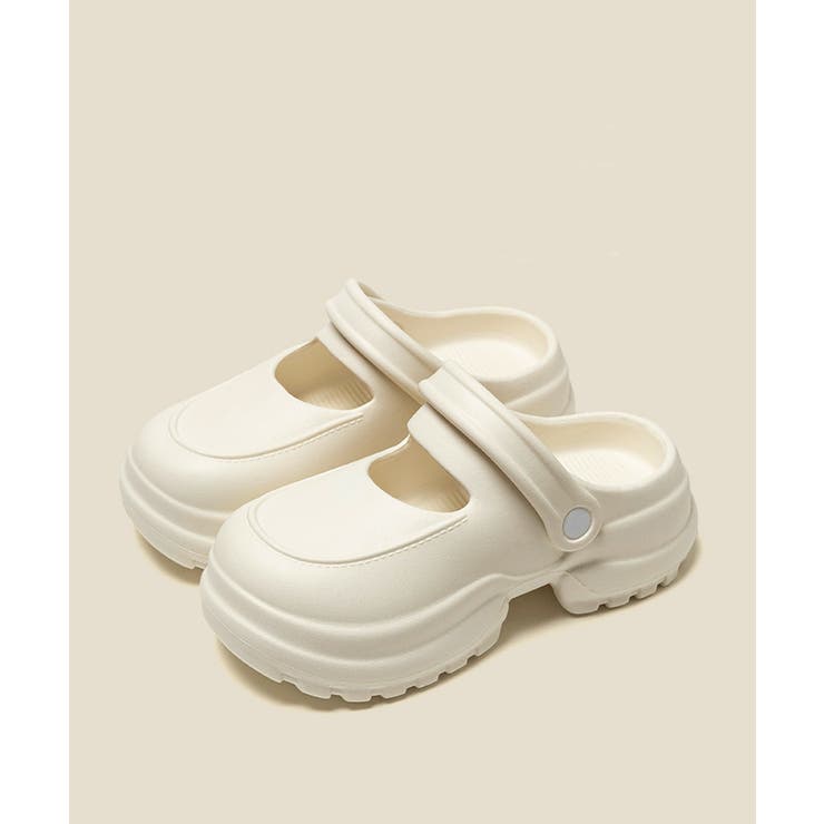 オフホワイト | クロッグ厚底サンダル EVAサンダル美脚 | Miniministore