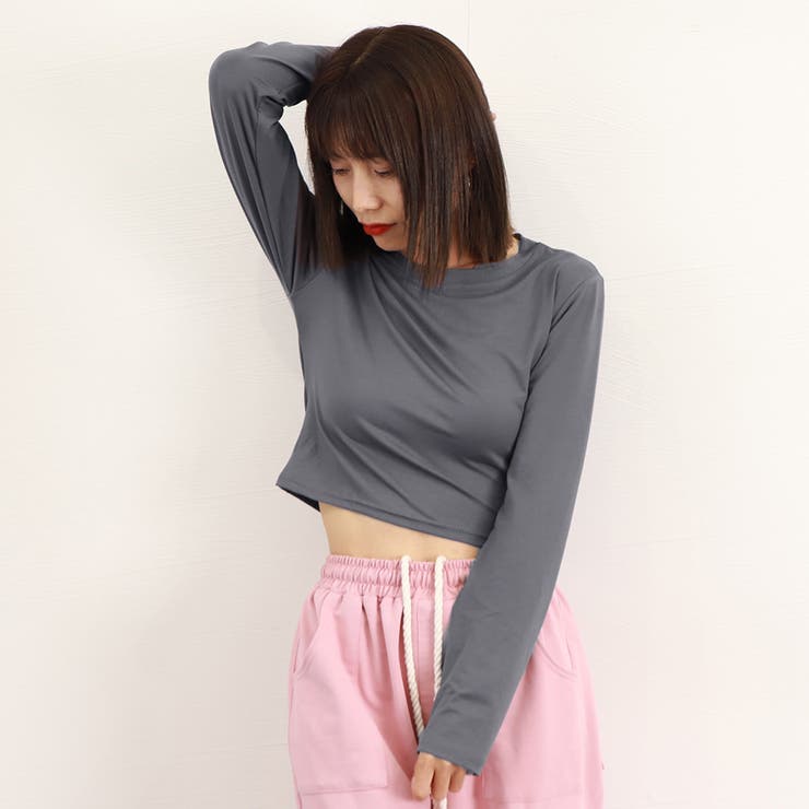 アイテム：【GEMINI】レイヤードノースリーブ　２枚１セット 完売品 クロップド丈 長袖カットソー レディース[品番：II000010392