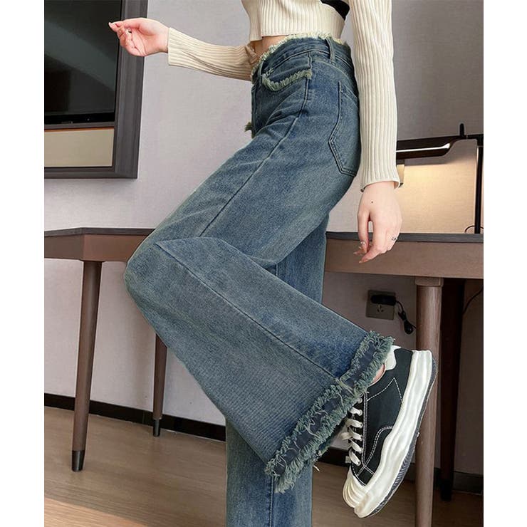 CLEL】Hard Fringe Denim Pants/ハードフリンジデニムパンツ
