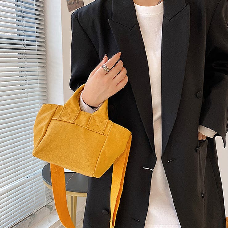 イエロー | ミニトートバッグ キャンバスランチバッグ | Miniministore