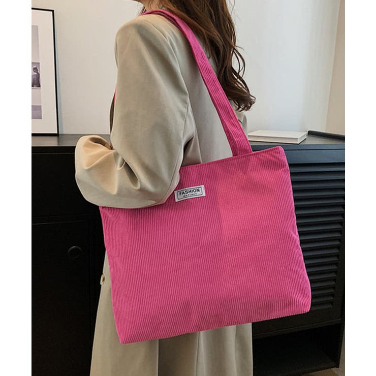 フューシャピンク | コーデュロイ大容量トートバッグレディース | SUNSHINE CLOSET