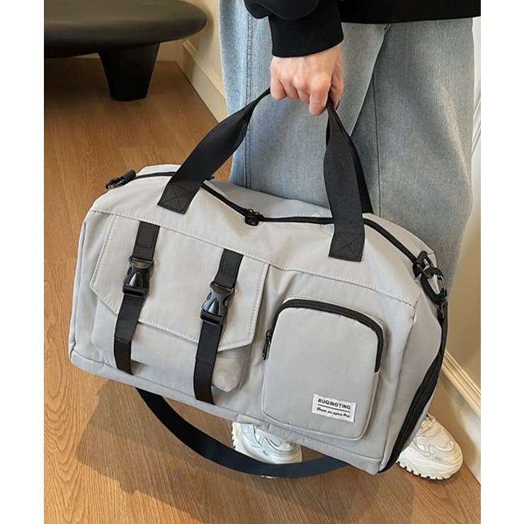 グレー | ダッフルバッグキャリーオンボストンバッグ | Miniministore