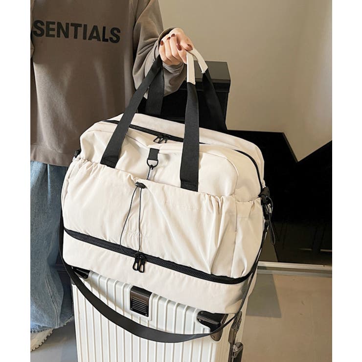 アイボリー | ボストンバッグユニセックストラベルバッグ | Miniministore