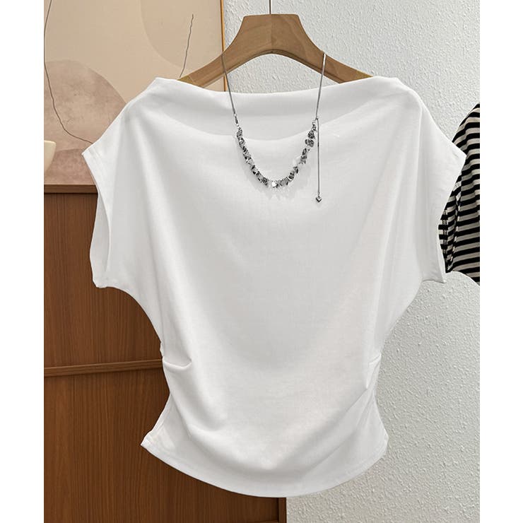 オフショルダーカットソー サイドギャザー | Miniministore | 詳細画像27 