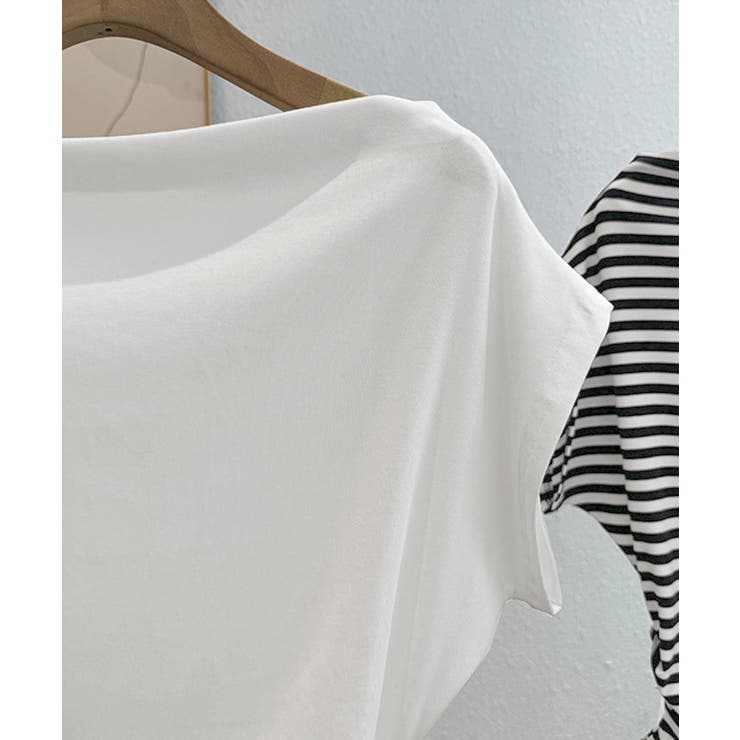 オフショルダーカットソー サイドギャザー | Miniministore | 詳細画像7 