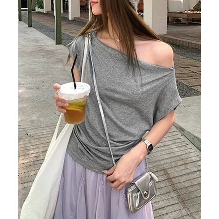 オフショルダーカットソー サイドギャザー | Miniministore | 詳細画像9 