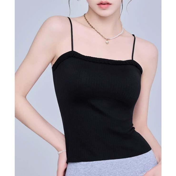 レースフリルブラトップカップ付キャミ春夏 | Miniministore | 詳細画像4 