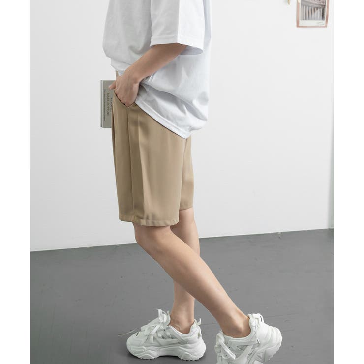 タックショートパンツ ハイウエスト 美脚[品番：II000011490