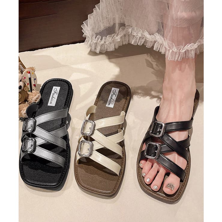 ベルトサンダル クロスストラップサンダル | Miniministore | 詳細画像12 