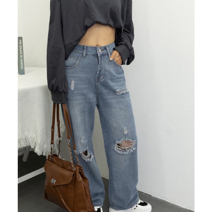 ダメージデニムパンツ レディースおしゃれ | Miniministore | 詳細画像14 
