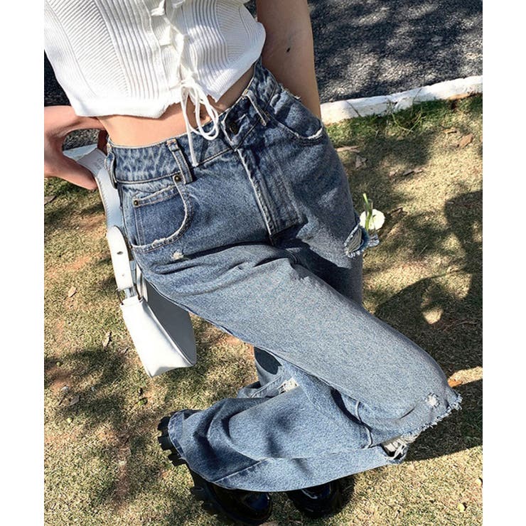 ダメージデニムパンツ レディースおしゃれ | Miniministore | 詳細画像2 