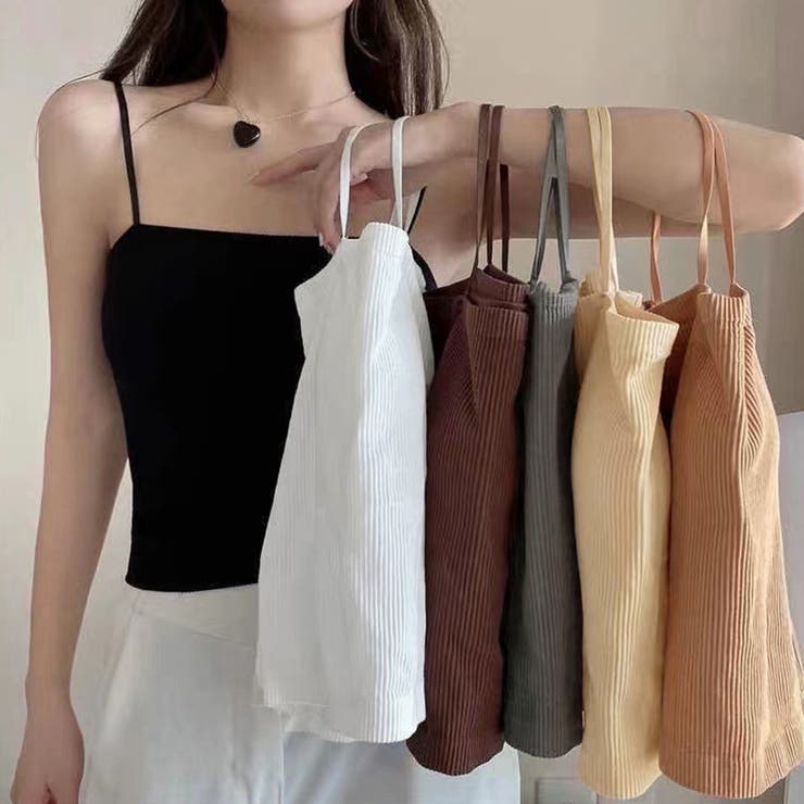 カップ付きキャミソール ブラトップ 韓国 | Miniministore | 詳細画像1 
