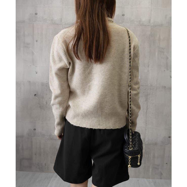 襟レースニットカーディガンリボントップス | Miniministore | 詳細画像16 