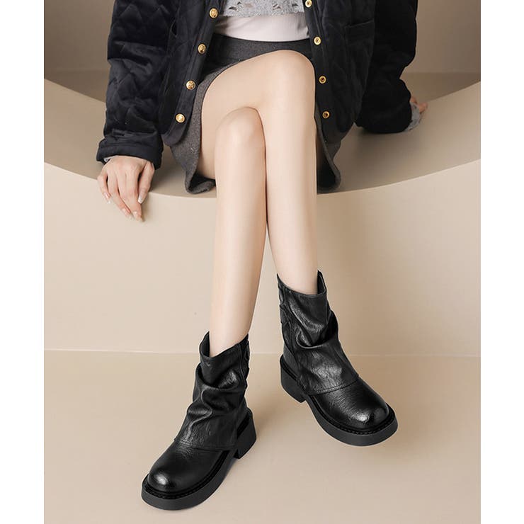 厚底ショートブーツエンジニアブーツレトロ | Miniministore | 詳細画像11 