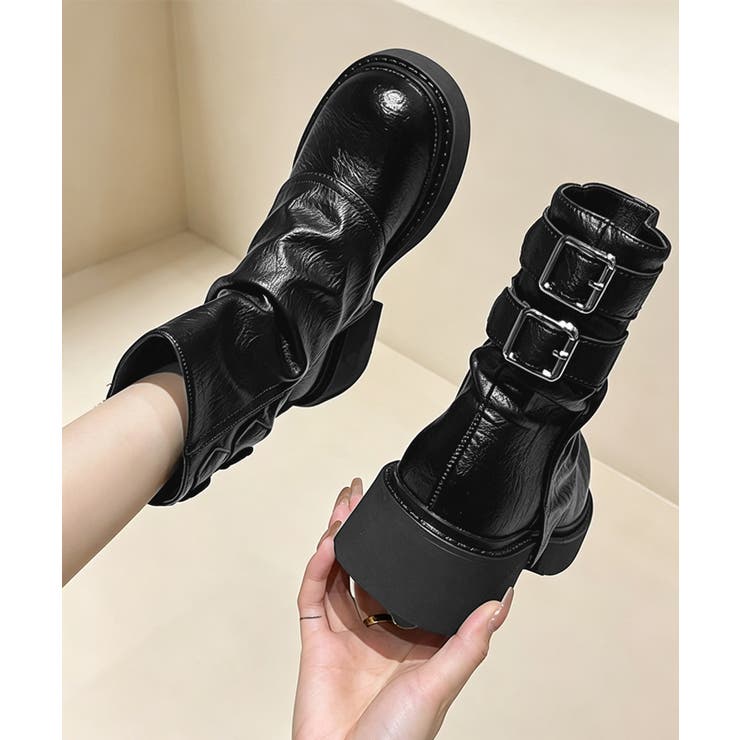 厚底ショートブーツエンジニアブーツレトロ | Miniministore | 詳細画像8 