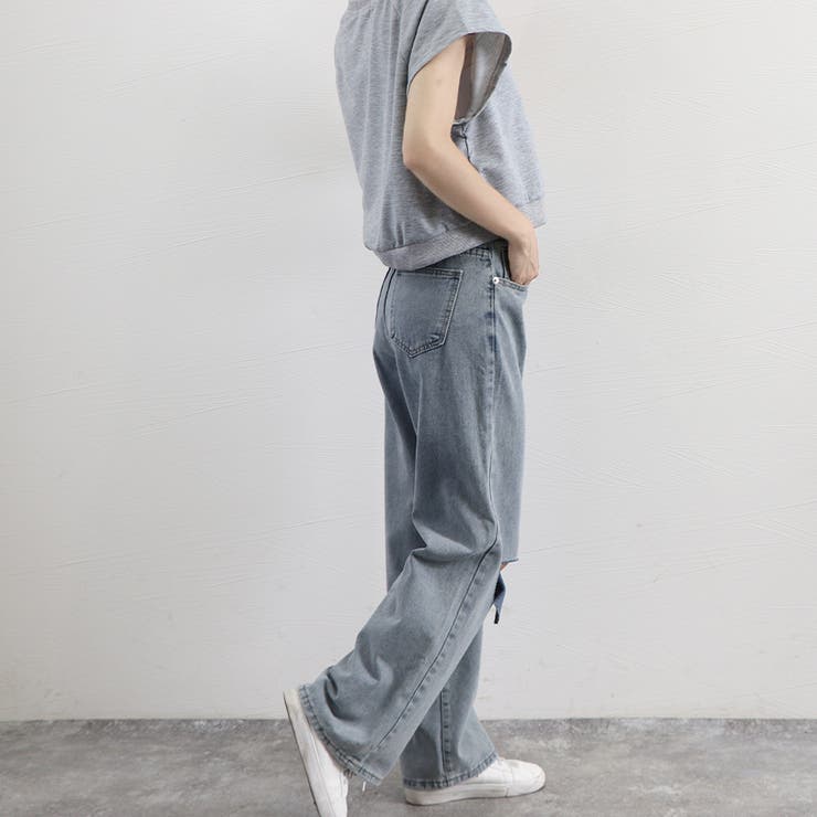ダメージ デニムパンツ レディース着やせ | Miniministore | 詳細画像14 