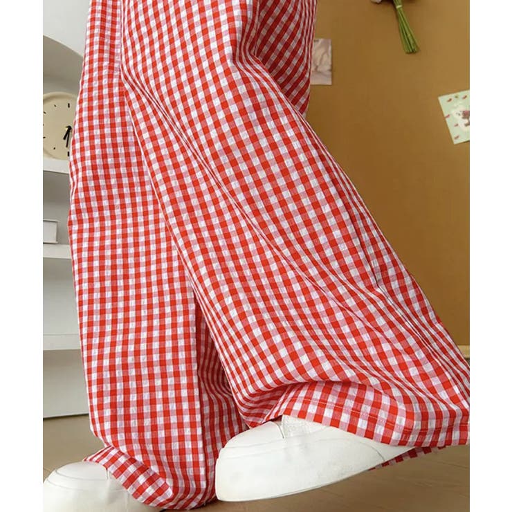 ギンガムチェックワイドパンツハイウエスト | Miniministore | 詳細画像18 