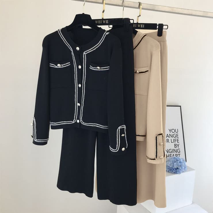 現品限り一斉値下げ！ ニットセットアップ 秋冬服[品番：II000007463 レディース ルームウェア・パジャマ