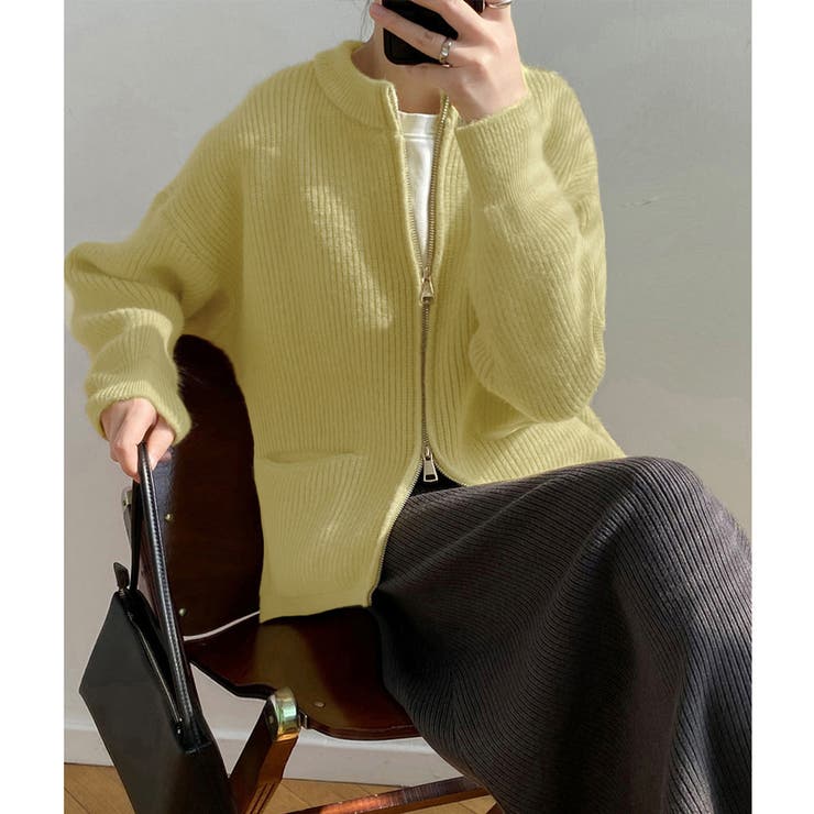 ニットカーディガン ジップアップアウター | Miniministore | 詳細画像12 