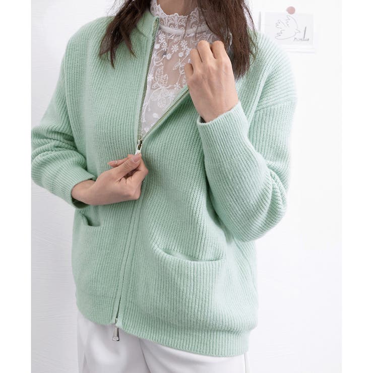 ニットカーディガン ジップアップアウター | Miniministore | 詳細画像19 