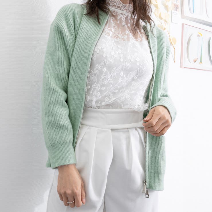 ニットカーディガン ジップアップアウター | Miniministore | 詳細画像20 