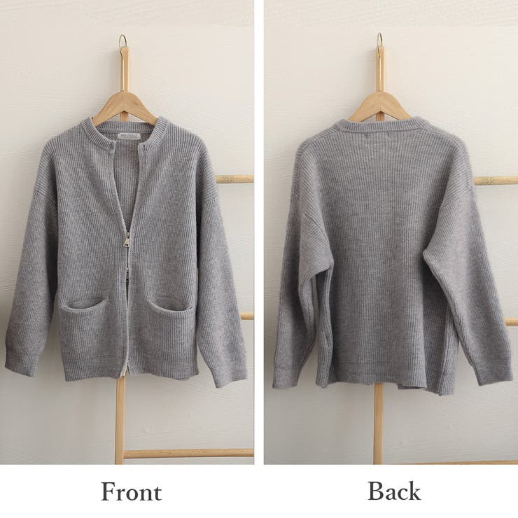 ニットカーディガン ジップアップアウター | Miniministore | 詳細画像3 