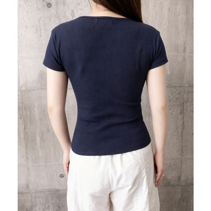 ヘンリーネック 半袖Tシャツワンポイント | Miniministore | 詳細画像22 