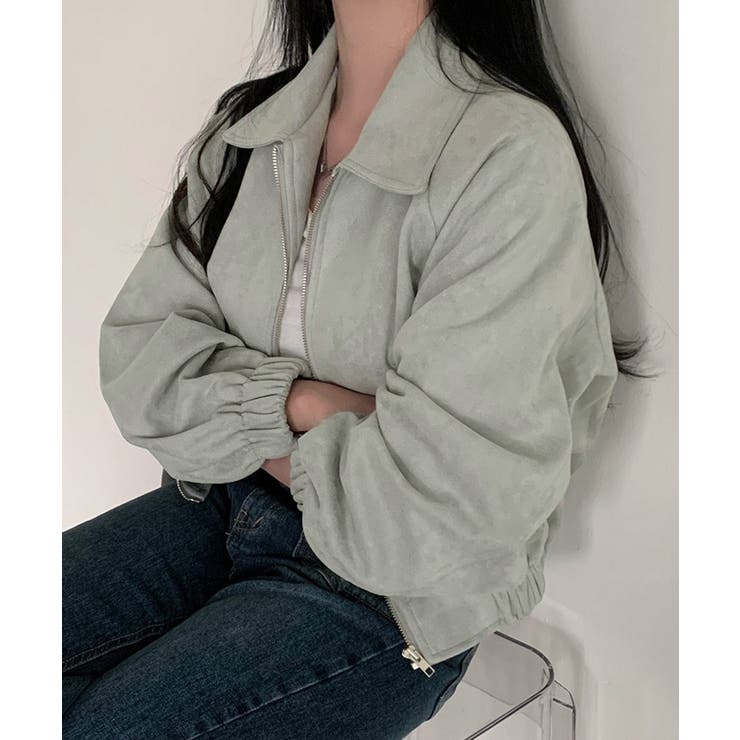 スエード調ジャケット韓国風ライトアウター | Miniministore | 詳細画像10 