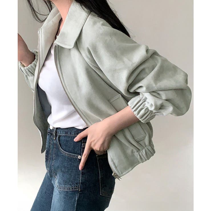 スエード調ジャケット韓国風ライトアウター | Miniministore | 詳細画像11 