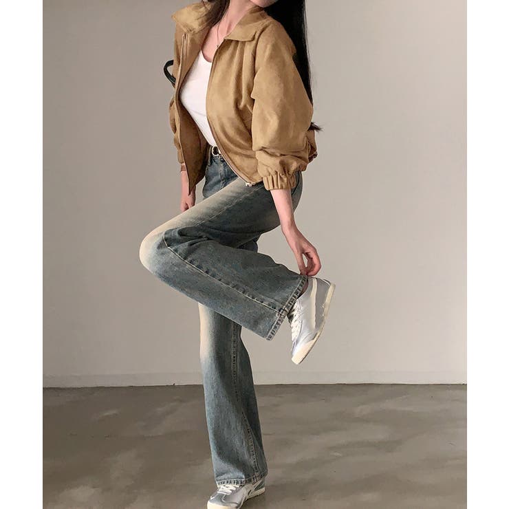 スエード調ジャケット韓国風ライトアウター | Miniministore | 詳細画像15 