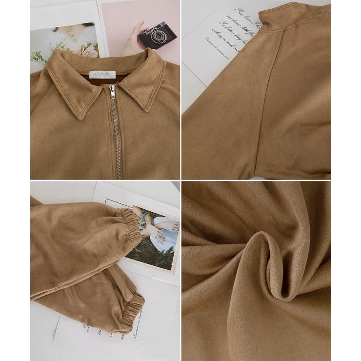 スエード調ジャケット韓国風ライトアウター | Miniministore | 詳細画像31 