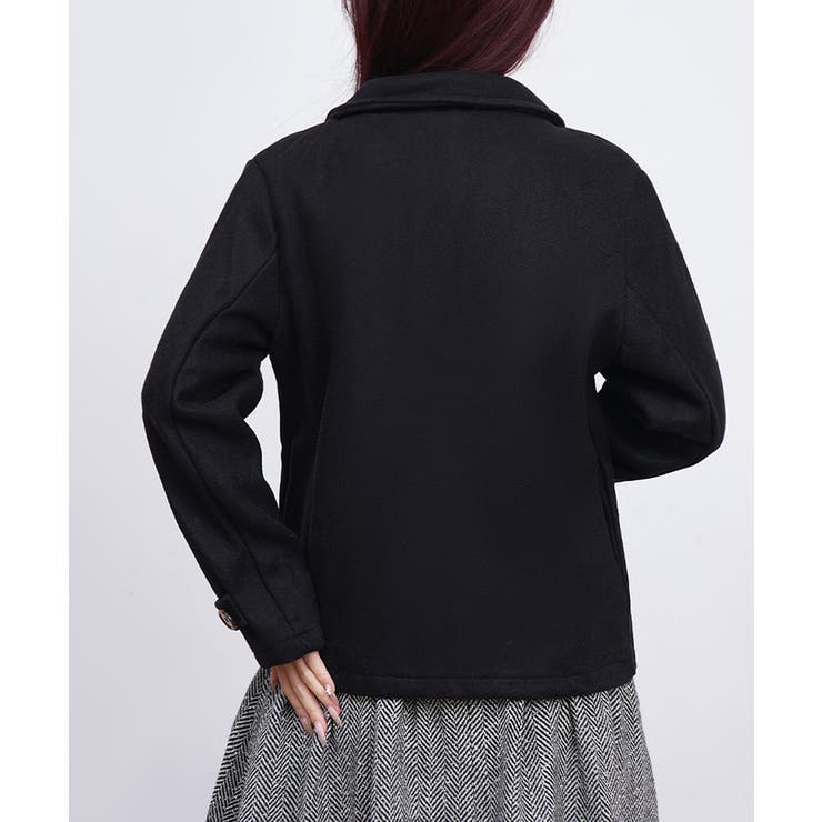 ウールタッチダブルブレストショートコート | Miniministore | 詳細画像11 