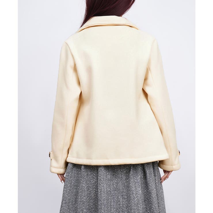 ウールタッチダブルブレストショートコート | Miniministore | 詳細画像15 