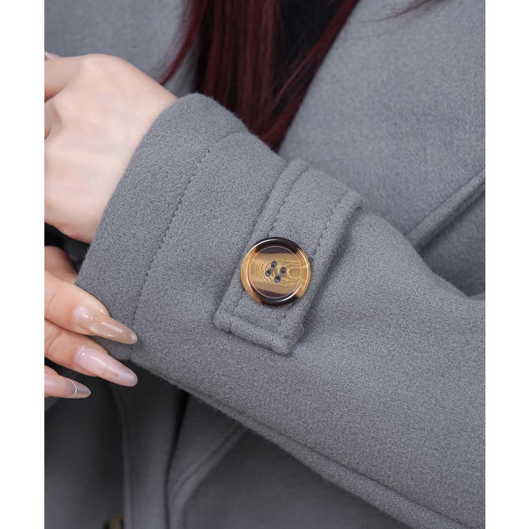 ウールタッチダブルブレストショートコート | Miniministore | 詳細画像22 