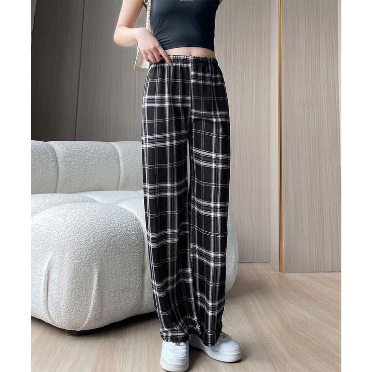 裏起毛チェック柄パンツ 裏ボアパンツ防寒 | Miniministore | 詳細画像6 