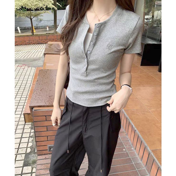 ヘンリーネックTシャツワンポイントロゴt | Miniministore | 詳細画像13 