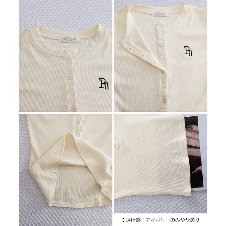 ヘンリーネックTシャツワンポイントロゴt | Miniministore | 詳細画像25 