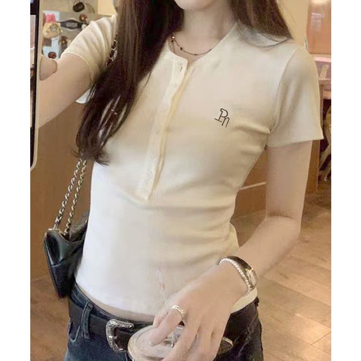 ヘンリーネックTシャツワンポイントロゴt | Miniministore | 詳細画像7 