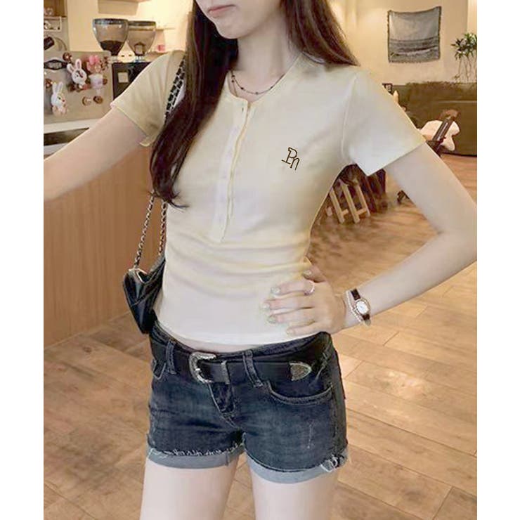 ヘンリーネックTシャツワンポイントロゴt | Miniministore | 詳細画像8 